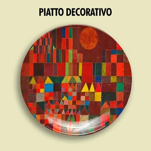 Plato Decorativo Plato Paul Klee Castillo Y Sol Arte Muebles Regalo - Imagen 1 de 2