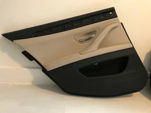 BMW 5 Series F10 Rear Left Leather Oyster door card  - Picture 1 of 2