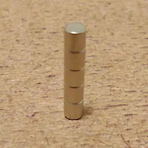 Imanes de cilindro/disco cilíndricos de neodimio (1/8 x 1/8) pulgadas. - Imagen 1 de 1