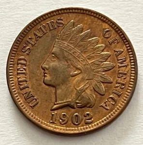 1902 Indian Head Penny Cent, rotes Edelstein der Wahl BU +++ - Bild 1 von 5