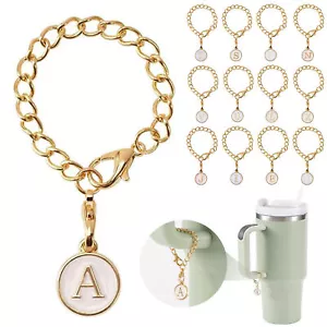 Hanging Charm for Cups Cup Ornament Link Chain Tumbler Hanging Charm with Letter - Picture 1 of 22