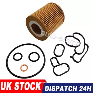 OIL COOLER HOUSING GASKET SEAL SET + OIL FILTER FOR BMW N40 N43 N45 N46 ENGINE - Picture 1 of 4