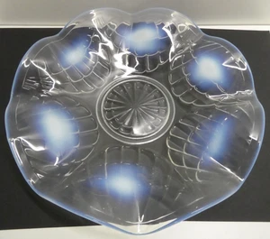 ANTIQUE FRENCH VASELINE OPALINE PRESSED GLASS ART DECO BOWL RDG NO. 780 718 - Picture 1 of 9