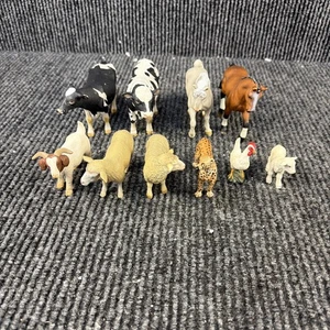 Schleich animali della fattoria figure mucca cavallo pecora capra pollo lotto di 10 - Foto 1 di 5