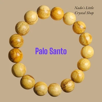 Natural Palo Santo Wood Bracelet 12.3mm - Image 1 of 4