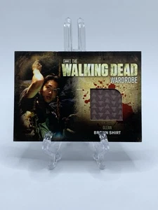 The Walking Dead TWD Season 2 Wardrobe Costume Relic Card M6 Glenn's Brown Shirt - Picture 1 of 6