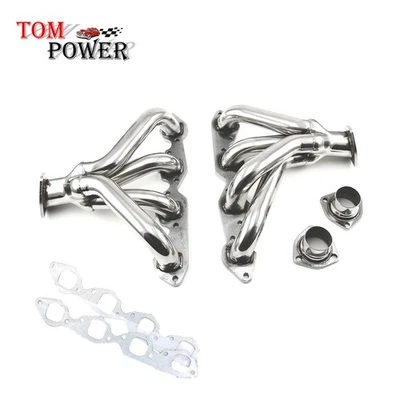 Chevy BBC 454 Stainless Steel Block Hugger Headers Center Dump Exhaust - Image 1 of 4