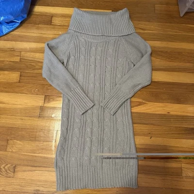 Vestido suéter vintage charlotte russe gris tejido cable talla mediana Foto 1 de 2