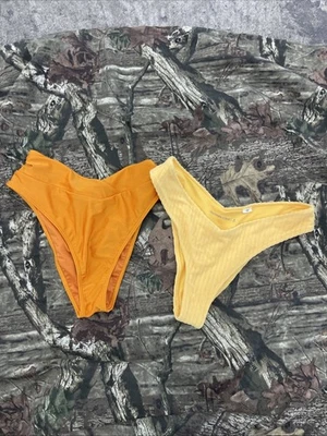 Nuevo con etiquetas Pantalones de natación descarados Abercrombie & Fitch naranja talla pequeña cintura alta H69 Foto 1 de 4