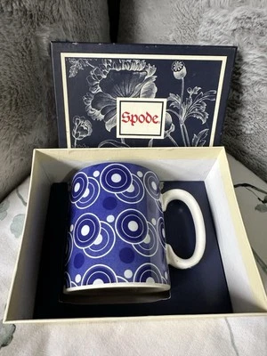 The Spode Blue Room Collection GRAPHIC CIRCLES Mug BRAND NEW RARE Old Style Box - Image 1 of 4