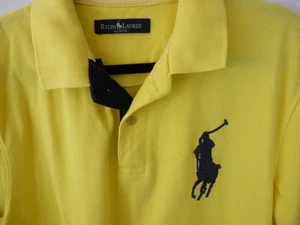 Vintage Ralph Lauren Big Pony Yellow Polo Shirt Size XL GUC - Picture 1 of 6