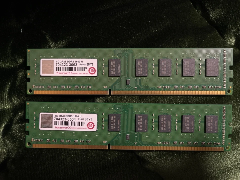 Transcend 8 GB 2Rx8 1600 U DDR3 Memory RAM memory - Image 1 of 1