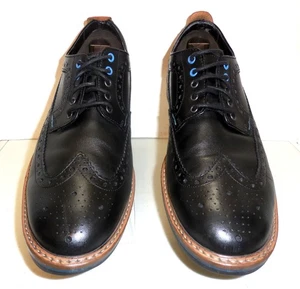 Clarks Herren Größe 13 M SCHWARZ Leder Budapester Business Freizeitschuhe - Bild 1 von 9
