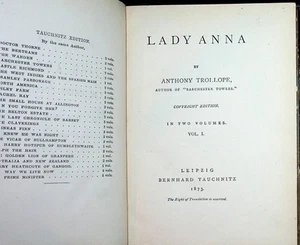 Anthony Trollope / Lady Anna 2 vols 1st Edition 1873 - Picture 1 of 4