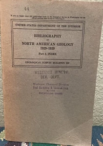 Emma Mertins THOM / Bibliography of North American Geology 1929-1939 Part II - Picture 1 of 1