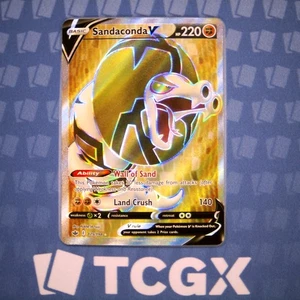 Pokemon - Sandaconda V (Full Art) - 175/198 - SWSH06: Chilling Reign - Holo NM - Picture 1 of 1