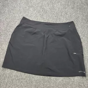 Orvis Skort Womens Extra Large Black Performance Lined Elastic Waist Zip Pockets - Picture 1 of 20