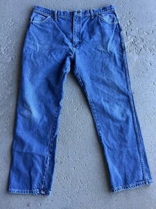 VTG Rustler Jeans Mens Blue 40x30 USA Made Distressed Denim 80s Straight Leg - Picture 1 of 14