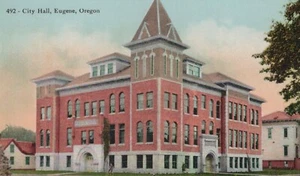 Postal del Ayuntamiento de Eugene Oregon - Imagen 1 de 2