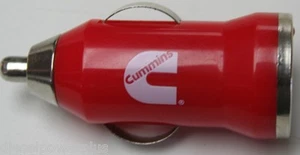 Cummins cell phone charger adapter power outlet usb cigarette lighter red - Picture 1 of 2