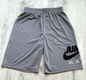 Nike Boys' Air Jordan Shorts Gray Black White Size Large 100% Polyester - Picture 1 of 3