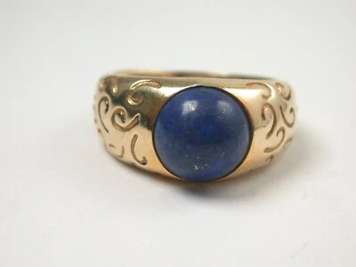 klassischer Herren Ring Lapislazuli in Gold  Größe 60 - Bild 1 von 4