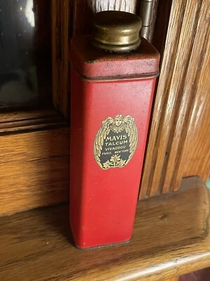 антикварный 1920 Deco mavis ванной порошок олово сделано в США - Изображение 1 из 4
