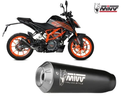 Terminale di scarico slip-on MIVV X-M1 Black Inox kat KTM 390 DUKE 2021 > 2023 - Immagine 1 di 4