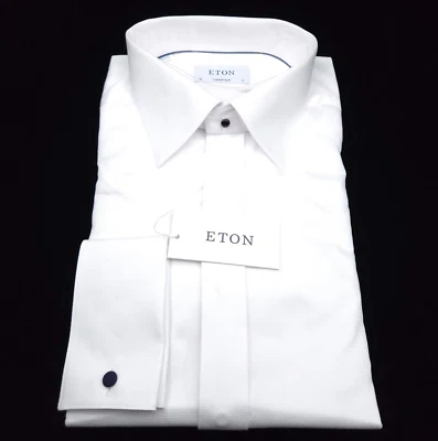 ETON LUXURY DRESS SHIRT -17 37 38- WHITE DIAMOND CONTEMPORARY -FRENCH CUFF -NEW - Image 1 of 4