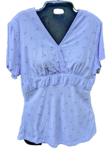 Basic Editions Babydoll Womens Top Size M 90s Y2K Vintage Relaxed Purple Cute - Picture 1 of 8