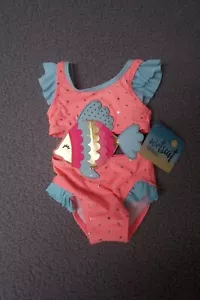 wetsuit club Baby Girl Swimsuit Pink Beach Bathing Suit one piece ruffle 3M NEW - Picture 1 of 3