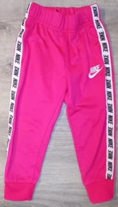 Nike Joggers Girls 3T Pink Black White Lightweight Athletic Toddler Kids #L1098 - Picture 1 of 3