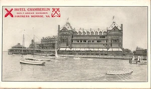 Cartolina Hotel Chamberlin Fortress Monroe Virginia Indivisa Indietro Non Spedita - Foto 1 di 2