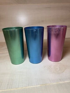 West Bend Westbend Tumblers Cups Anodized Colored Aluminum Lot Of 3 - Picture 1 of 8