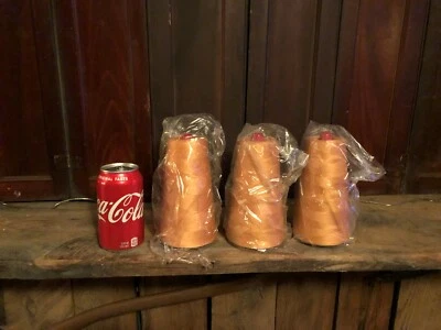 Comercial Hilo de Algodón Mercerizado Industrial 3 Carretes 36000 yardas Naranja 8953 Foto 1 de 3