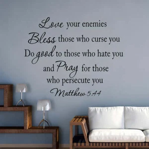 Adesivo da parete in vinile Love Your Enemies Matthew 5:44 VWAQ - Foto 1 di 3