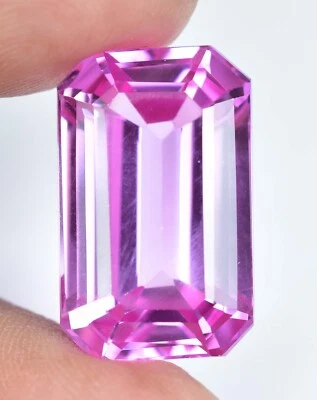 30.20 Ct Natural Pink Ruby Mogok Certified Emerald Cut Stunning Loose Gemstone - Image 1 of 4