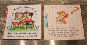 Vintage Valentine's Day Greeting Card Lot Valentine Hallmark Lot of 5 - 1940's - Picture 1 of 10