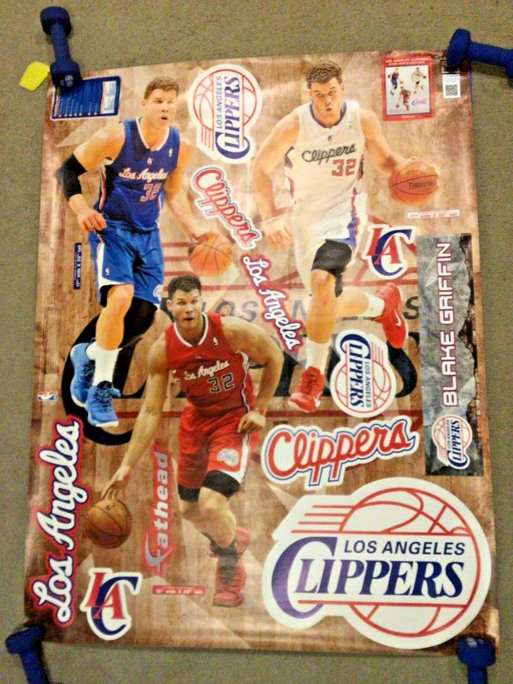 Paquete de héroes Blake Griffin Clippers cada uno mide 2-3 pies de altura FATHEAD + logotipos / calcomanía Foto 1 de 1