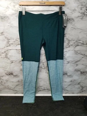 UNDER ARMOUR Youth X-large Heatgear Girls  Leggings New GREEN  #B5  - Image 1 of 4