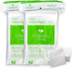 Petite Cotton Squares - 2"x2" 100% Cotton Pads for Makeup, Face, Nails (400ct) - Picture 1 of 1