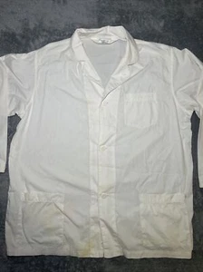 VTG Christian Dior Pyjama Long Sleeve White Shirt Size XL X-Large Cotton PJ - Picture 1 of 23
