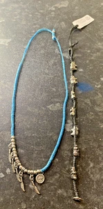 X3 Pineapple Island Turquoise Neck Chain & Elephant Bracelet Charms With Tags - Picture 1 of 9