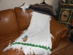 Native American INDIAN woven BUCKSIN dress size 10/12 - Picture 1 of 2