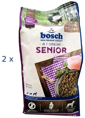 (€ 8,48/kg) Bosch Senior Trockenfutter mit Geflügel 7+ Hundefutter: 1 x 2 kg - Bild 1 von 2