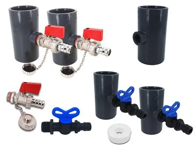 TS-TRADES Entleerungset Befüllungsset Pool Haustechnik 2er Set KFE-Hahn Ablasshahn Auswahl