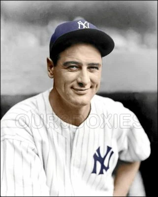 Lou Gehrig Photo 8X10 - New York Yankees COLORIZED - Image 1 of 4