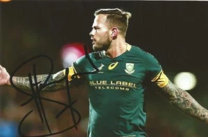 SOUTH AFRICA & WASPS RUGBY UNION: FRANCOIS HOUGAARD SIGNED 6x4 ACTION PHOTO+COA - Picture 1 of 1