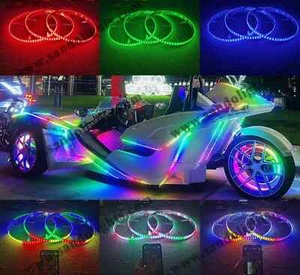 Motorcycle LED Wheel Light Slingshot LED Underbody Light 3x 15.5" LED Wheel Ring - Picture 1 of 18