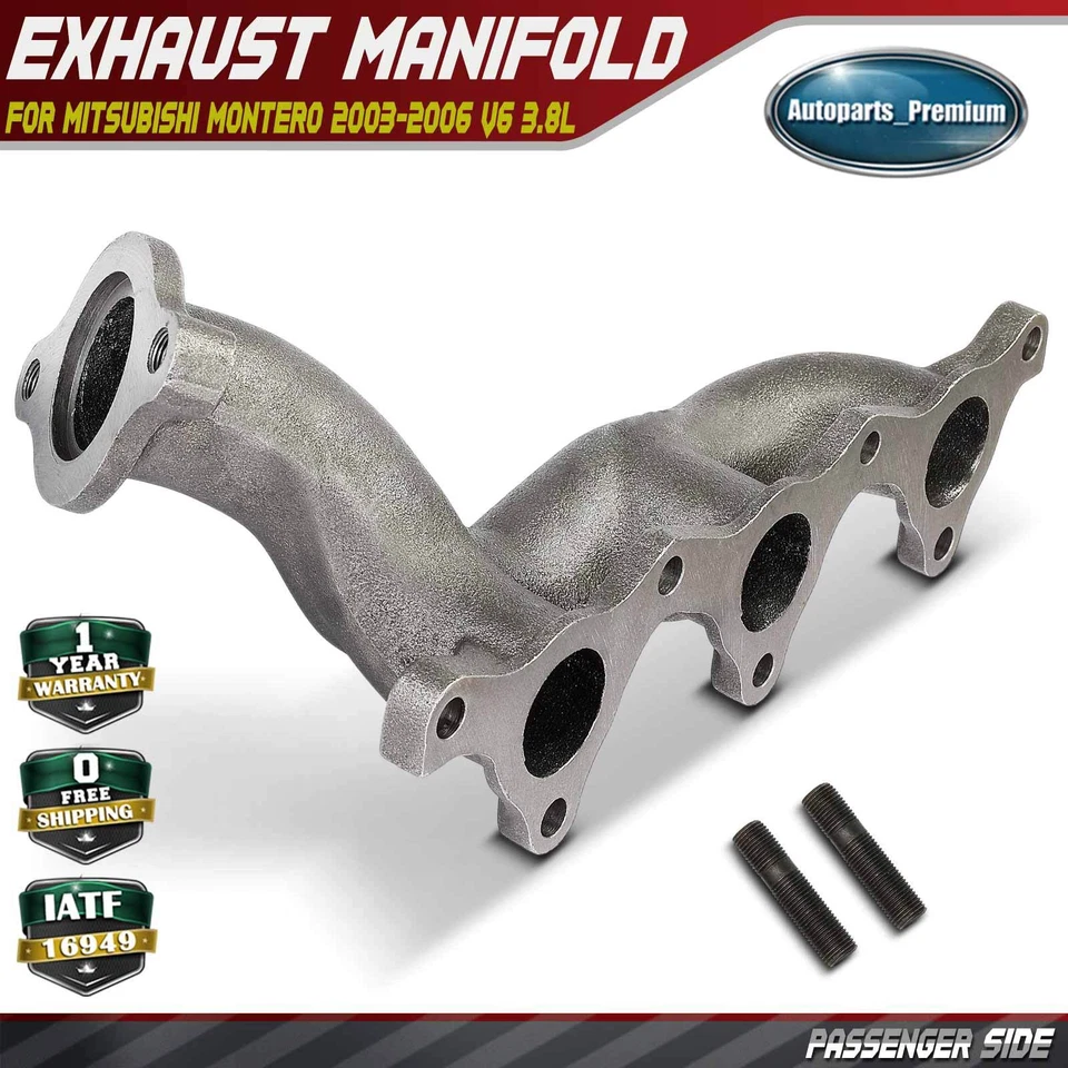 Coletor de escape lateral direito do passageiro para Mitsubishi Montero 2003-2006 V6 3.8L - Imagem 1 de 4